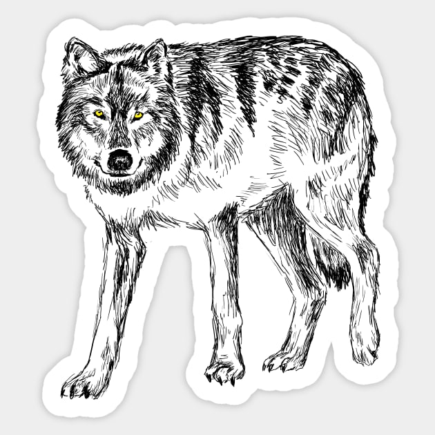 Wolf Image Sticker by rachelsfinelines